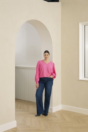 Kaffe Curve Sofia Blouse Pink Power - Blusas - 