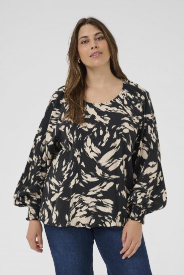 Kaffe Curve Olla Blusa de manga larga Negro - Blusas y túnicas - 