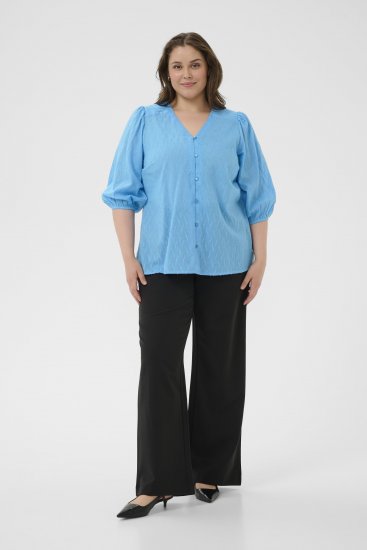 Kaffe Curve Gabby Blouse Azure Blue - Blusas - 