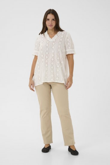 Kaffe Curve Dina Blouse White - Blusas - 