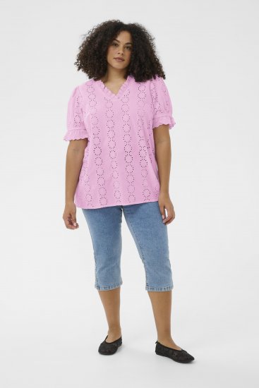 Kaffe Curve Dina Blouse Pink Frosting - Blusas - 