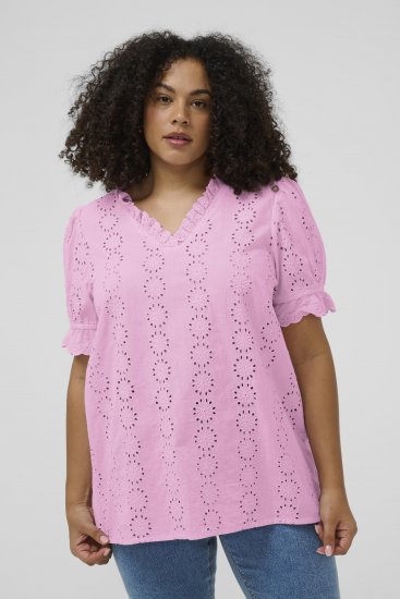 Kaffe Curve Dina Blouse Pink Frosting - Blusas - 