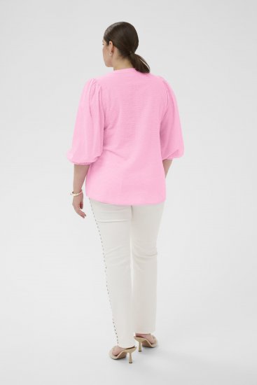 Kaffe Curve Penelopia Blouse Pink Frosting - Blusas - 