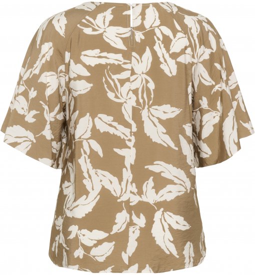 Kaffe Curve Marla Blouse Oak Chalk Leaf - Blusas - 