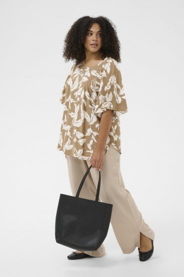 Kaffe Curve Marla Blouse Oak Chalk Leaf - Blusas - 