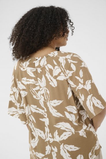 Kaffe Curve Marla Blouse Oak Chalk Leaf - Blusas - 