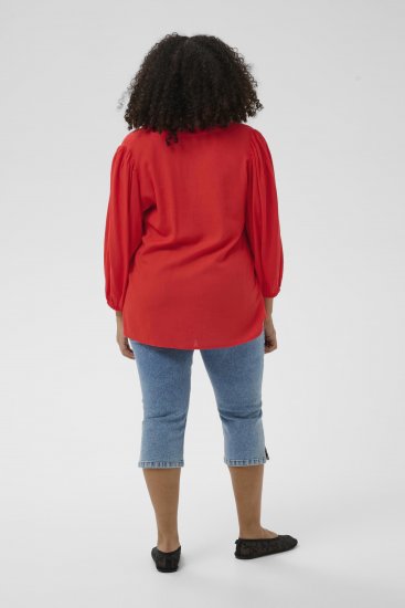 Kaffe Curve Mille Blouse Poppy Red - Blusas - 