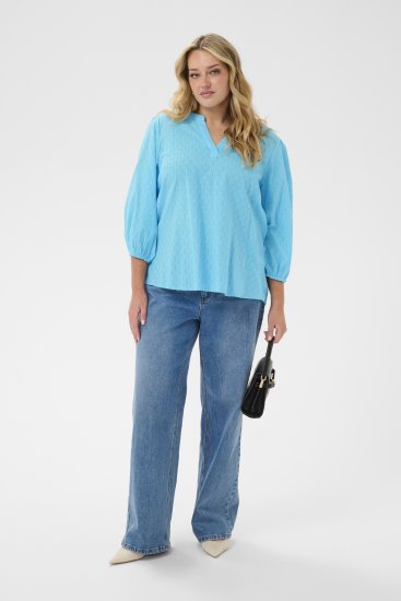 Kaffe Curve Thea Blouse Aquarius Blue - Blusas y túnicas - 