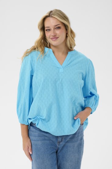 Kaffe Curve Thea Blouse Aquarius Blue - Blusas y túnicas - 