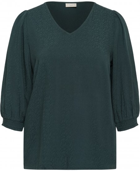 Kaffe Curve Pippi Blouse 3/4 Sleeve Magical Forest Green - Blusas y túnicas - 