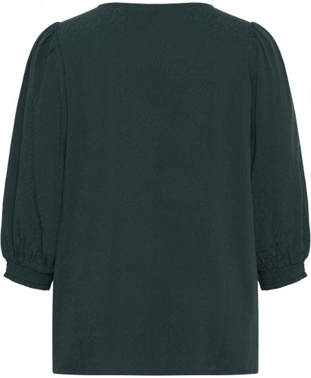 Kaffe Curve Pippi Blouse 3/4 Sleeve Magical Forest Green - Blusas y túnicas - 
