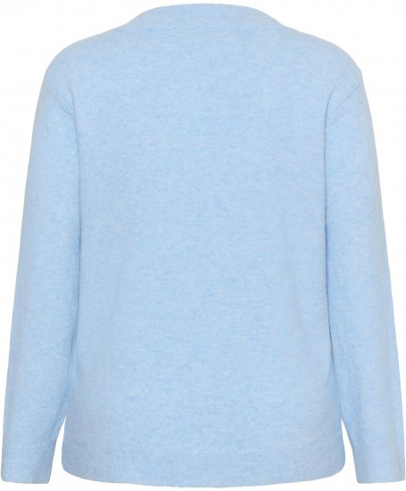 Kaffe Curve Jilanda V-Neck Pullover Blue - Jerséis y punto - 