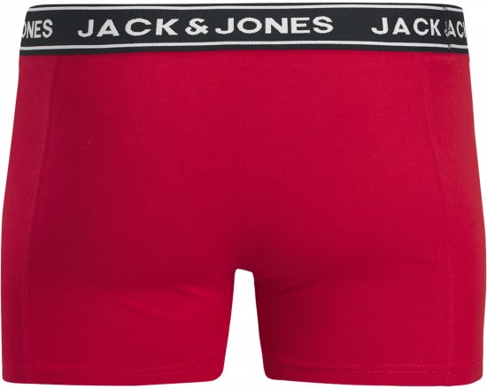 Jack & Jones Hector Solid Trunks 3-Pack Navy/Red/Grey - Bóxeres - Bóxeres 2XL-12XL