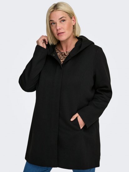 Only Carmakoma Sedona Light Coat Black - Abrigos de invierno - 