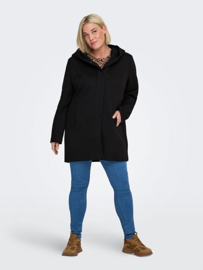Only Carmakoma Sedona Light Coat Black - Abrigos de invierno - 