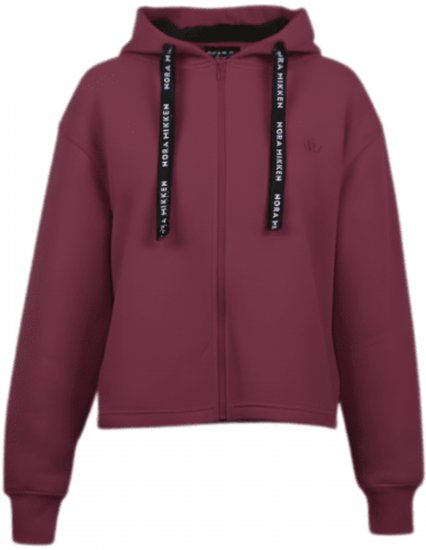 Nora Mikken GERTRUD Cropped Hoodie Burgundy - Sudaderas - 