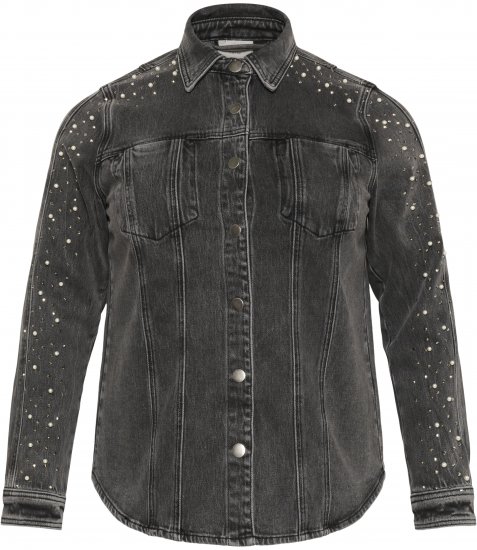 Kaffe Curve Petri Denim Jacket Grey Vintage Wash - Chaquetas - 