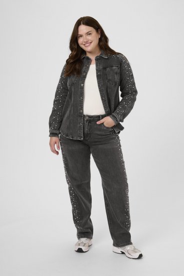 Kaffe Curve Petri Denim Jacket Grey Vintage Wash - Chaquetas - 