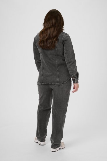 Kaffe Curve Petri Denim Jacket Grey Vintage Wash - Chaquetas - 