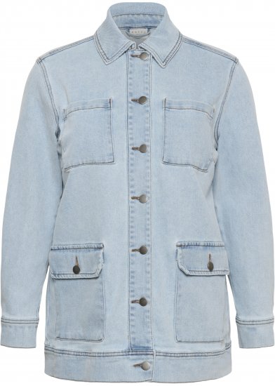 Kaffe Curve Ninna Casual Jacket Light Blue Washed - Chaquetas - 