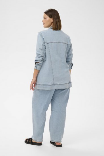 Kaffe Curve Ninna Casual Jacket Light Blue Washed - Chaquetas - 
