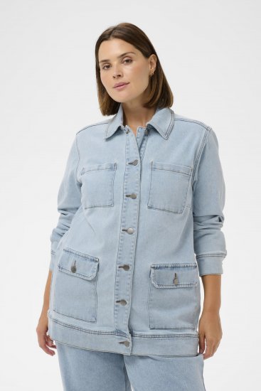 Kaffe Curve Ninna Casual Jacket Light Blue Washed - Chaquetas - 