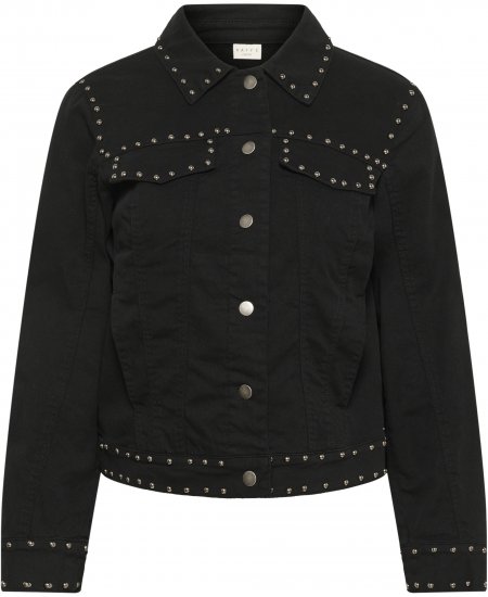 Kaffe Curve Brenn Twill Jacket Washed Black - Chaquetas vaqueras - 