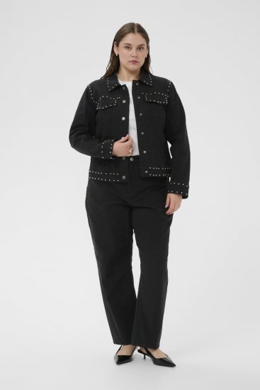 Kaffe Curve Brenn Twill Jacket Washed Black - Chaquetas vaqueras - 