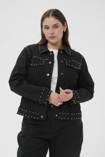 Kaffe Curve Brenn Twill Jacket Washed Black - Chaquetas vaqueras - 