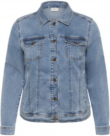 Kaffe Curve Vilana Denim Jacket Washed Blue - Chaquetas vaqueras - 
