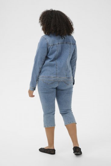 Kaffe Curve Vilana Denim Jacket Washed Blue - Chaquetas vaqueras - 
