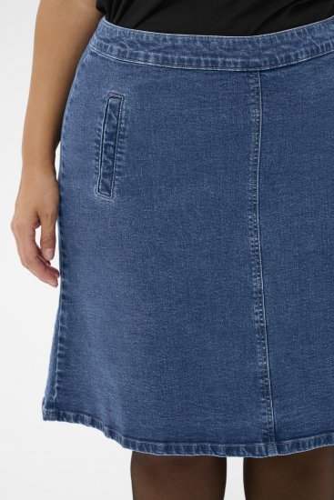 Kaffe Curve Leni Denim Skirt Blue - Faldas - 