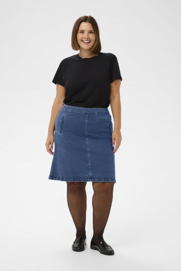 Kaffe Curve Leni Denim Skirt Blue - Faldas - 