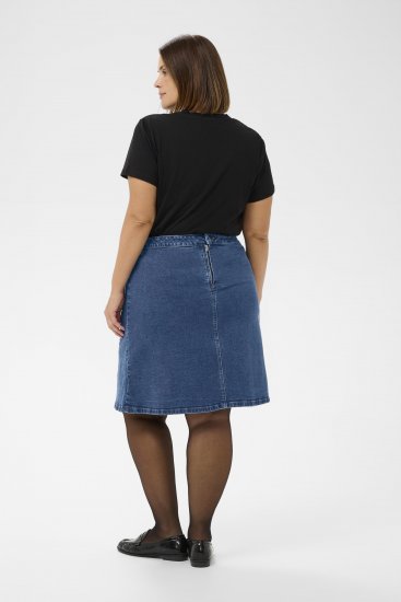 Kaffe Curve Leni Denim Skirt Blue - Faldas - 