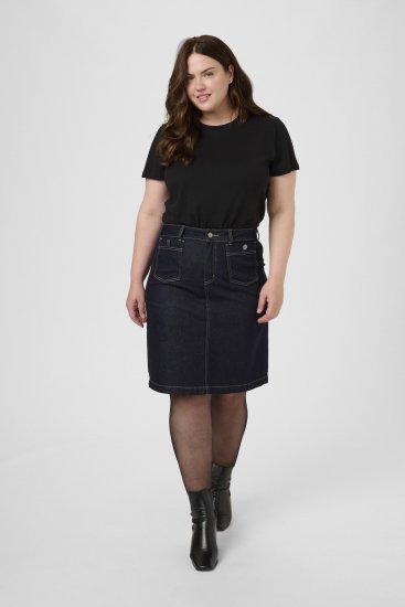 Kaffe Curve Roria Denim Skirt Dark Blue - Faldas - 