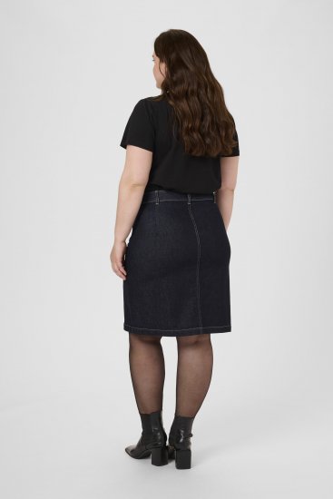 Kaffe Curve Roria Denim Skirt Dark Blue - Faldas - 