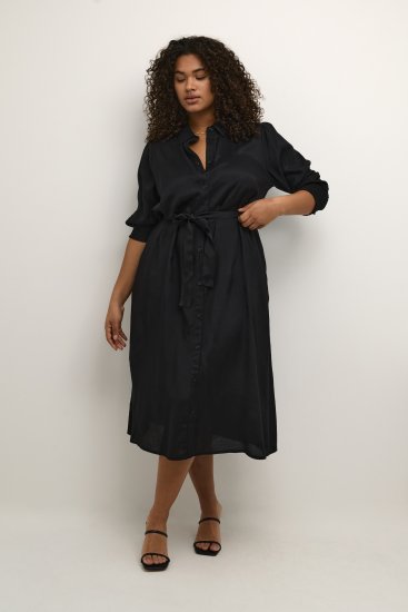 Kaffe Curve Emina Oline Vestido Negro intenso - Vestidos - 