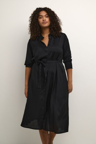 Kaffe Curve Emina Oline Vestido Negro intenso - Vestidos - 