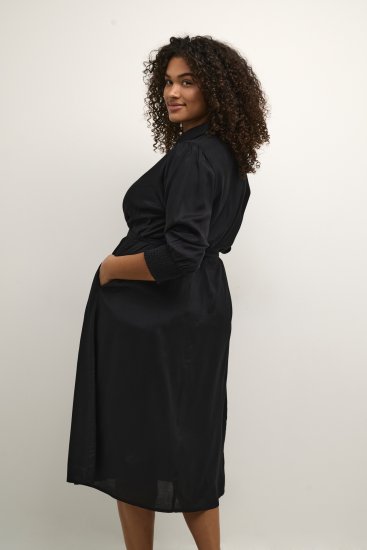 Kaffe Curve Emina Oline Vestido Negro intenso - Vestidos - 