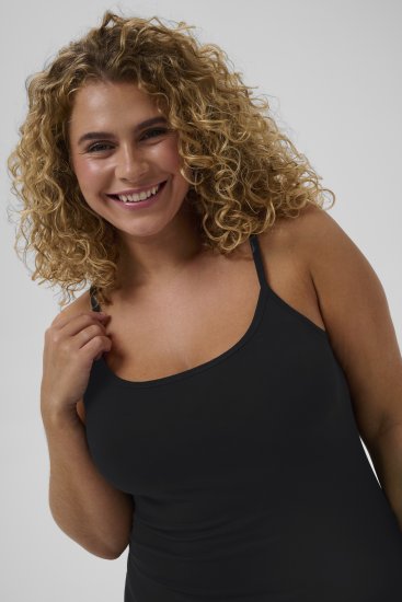 Kaffe Curve Jena De tirantes Vestido Negro intenso - Vestidos - 