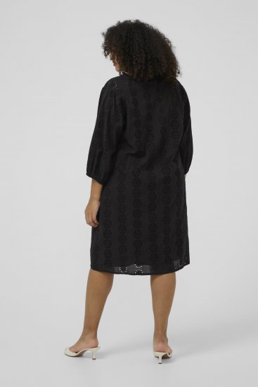 Kaffe Curve Dina Dress Black Deep - Vestidos midi - 