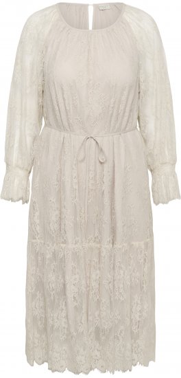 Kaffe Curve Amalie Lace Dress Moonbeam - Vestidos midi - 