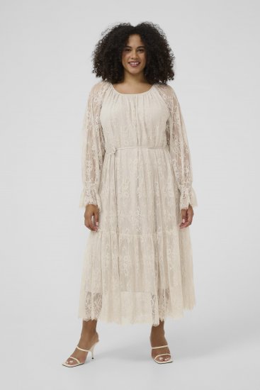 Kaffe Curve Amalie Lace Dress Moonbeam - Vestidos midi - 