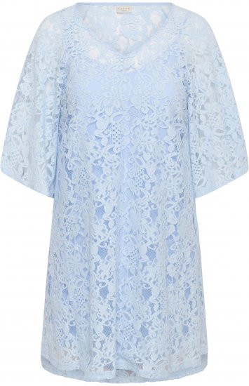 Kaffe Curve Lucy Dress Nantucket Breeze Blue - Vestidos midi - 