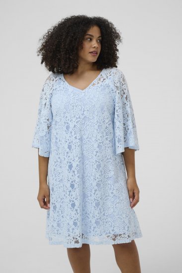 Kaffe Curve Lucy Dress Nantucket Breeze Blue - Vestidos midi - 