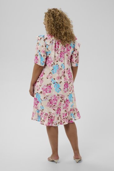 Kaffe Curve Hayley Dress Multi Color Flower - Vestidos midi - 