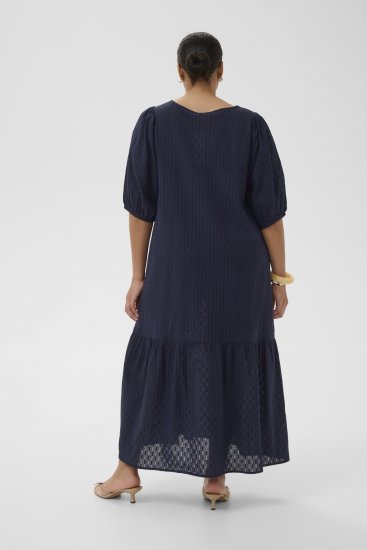Kaffe Curve Thea Dress Midnight Marine - Vestidos maxi - 