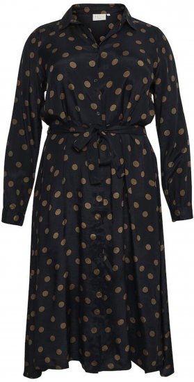 Kaffe Curve Olivia Vestido Negro con Mustang lunares - Vestidos - 