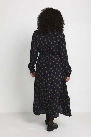 Kaffe Curve Olivia Vestido Negro con Mustang lunares - Vestidos - 