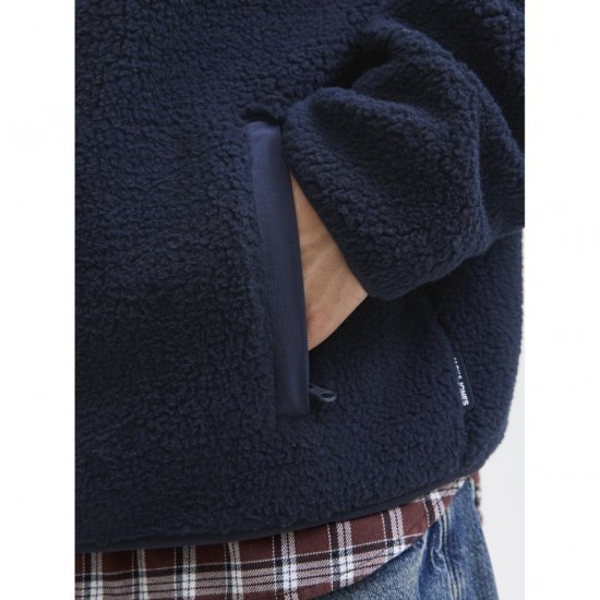 Jack & Jones Thatcher Fleece Jacket Sky Captain - Chaquetas - Chaquetas Tallas Grandes 2XL-8XL